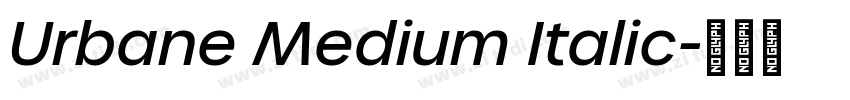 Urbane Medium Italic字体转换